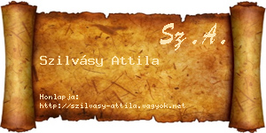 Szilvásy Attila névjegykártya