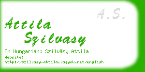 attila szilvasy business card